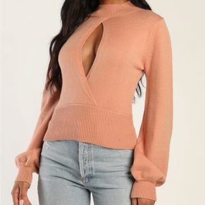NWT Lulu’s cutout sweater